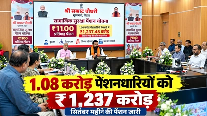 बिहार: 1.08 करोड़ पेंशनभोगियों के खाते में पहुंची राशि, सरकार ने जारी किए ₹1,237 करोड़