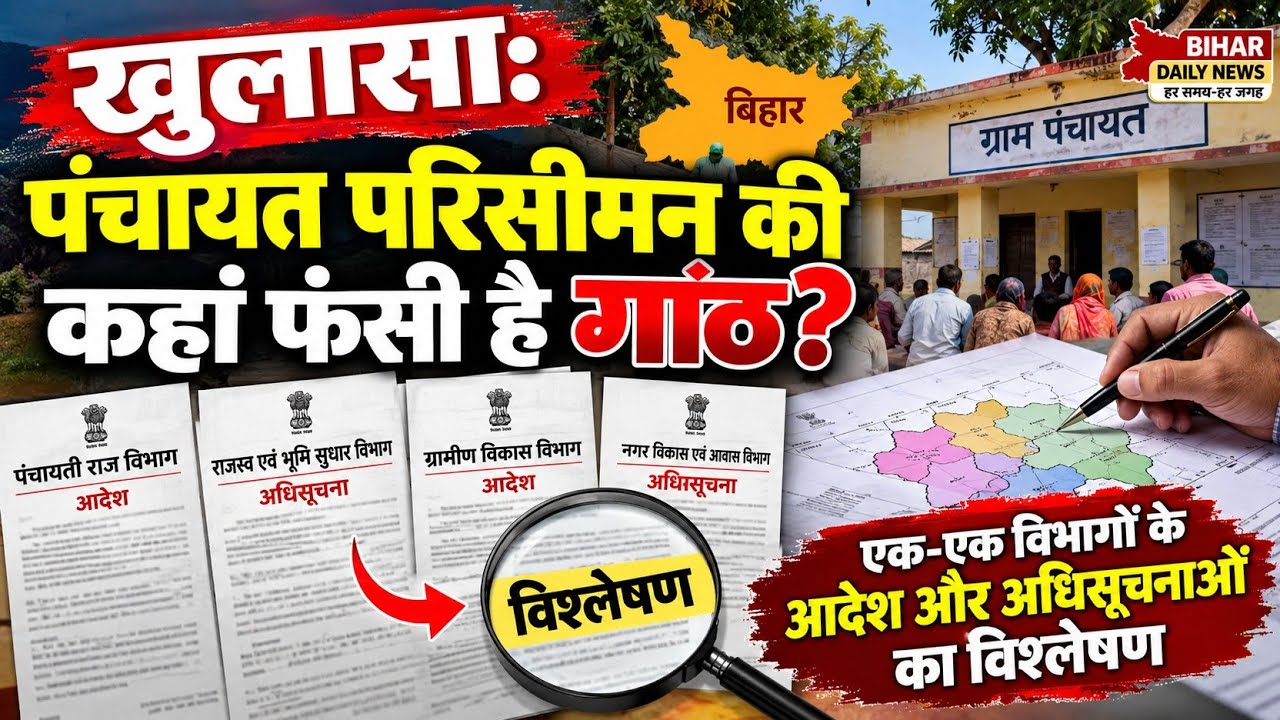 खुलासा! पंचायत परिसीमन की गांठ कहां फंसी है? | विभागों के आदेश और अधिसूचनाओं का विश्लेषण | Bihar